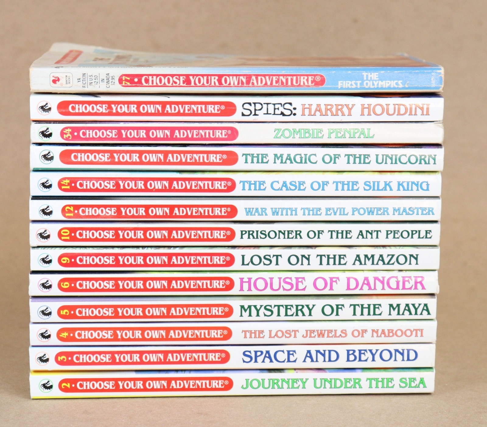 Lot of 13 Choose Your Own Adventure Paperbacks 2,3,4,5,6,9,10,12,14,34, VTG 77