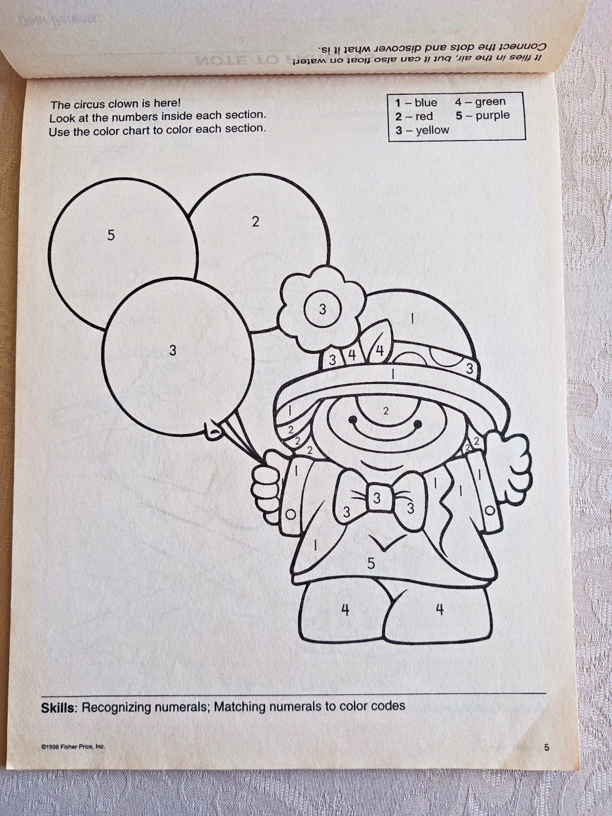 Fisher-Price FIRST GRADE LEARNING PAD – Start with Math -Honey Bear Books – 1998
