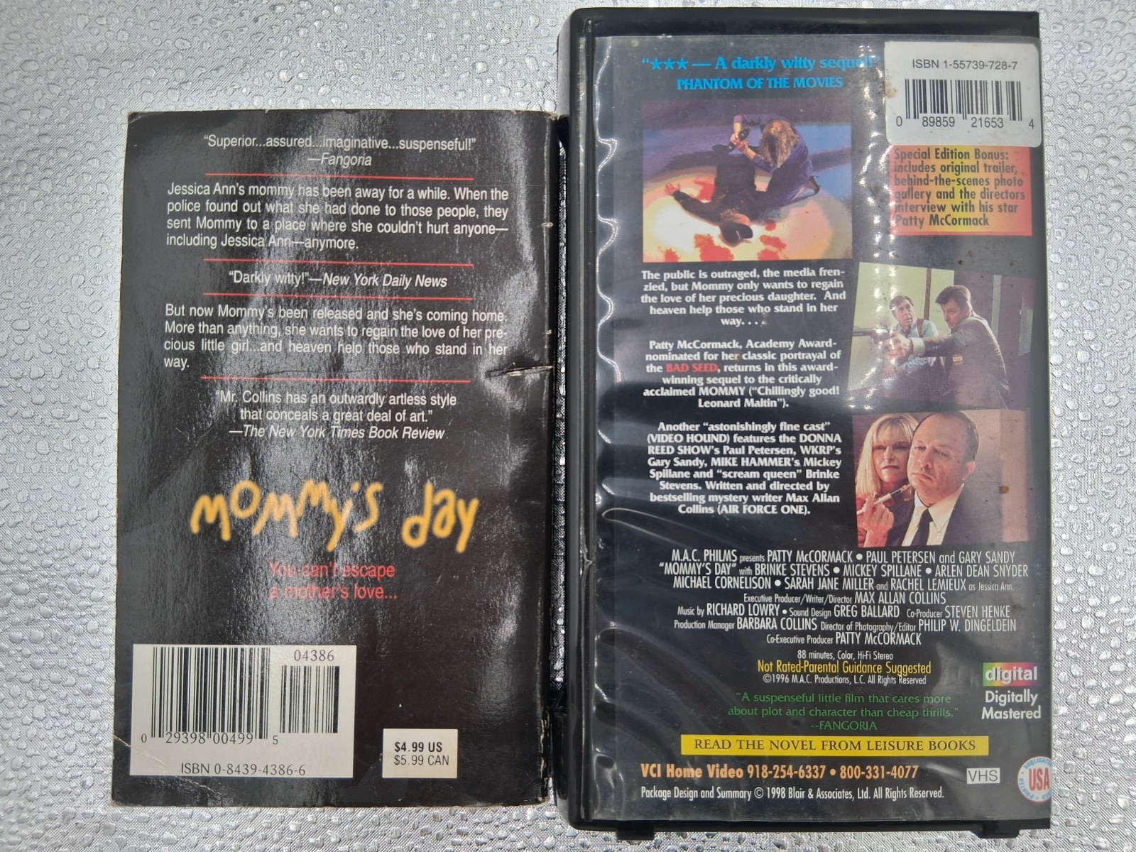 Mommy&rsquo;s Day by Max Allan Collins 1998 Leisure Horror PB W/ Mommy&rsquo;s Day 1998 Vhs