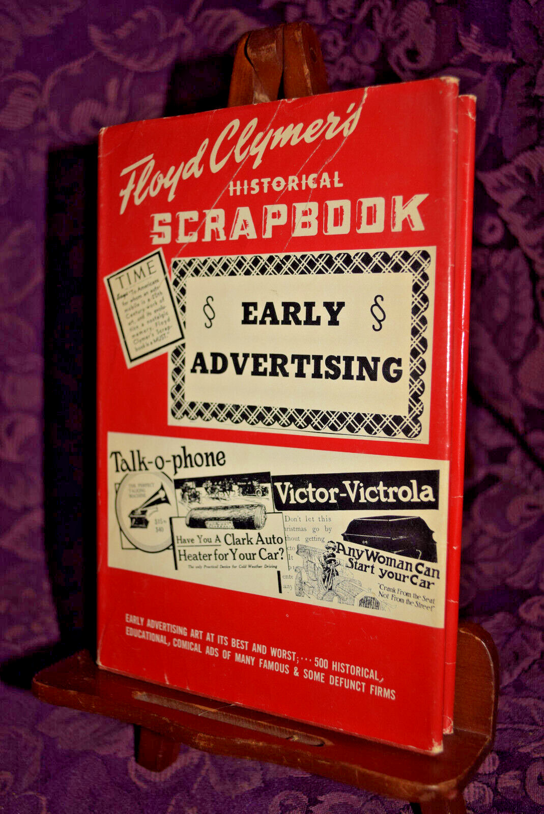 Floyd Clymer&rsquo;s Historical Scrapbook Early Advertising 1955 Hardcover HCDJ Book