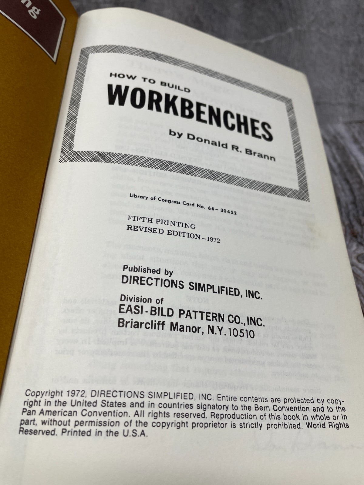 How to Build Workbenches, Sawhorse, Toolchest (Easi-Bild 672) 1972 Vtg D. Brann