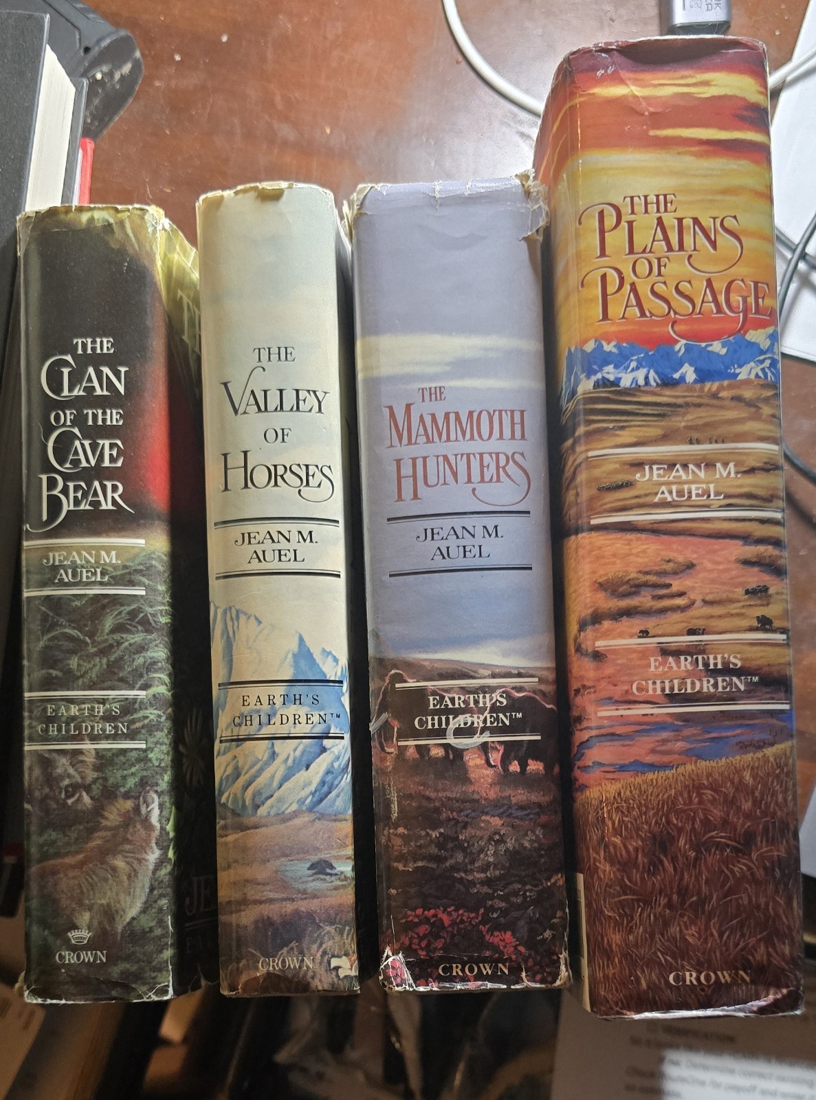 Jean Auel &lsquo;Earth&rsquo;s Children&rsquo; Lot Of First 4 Books HC DJ Clan Of The Cave Bear