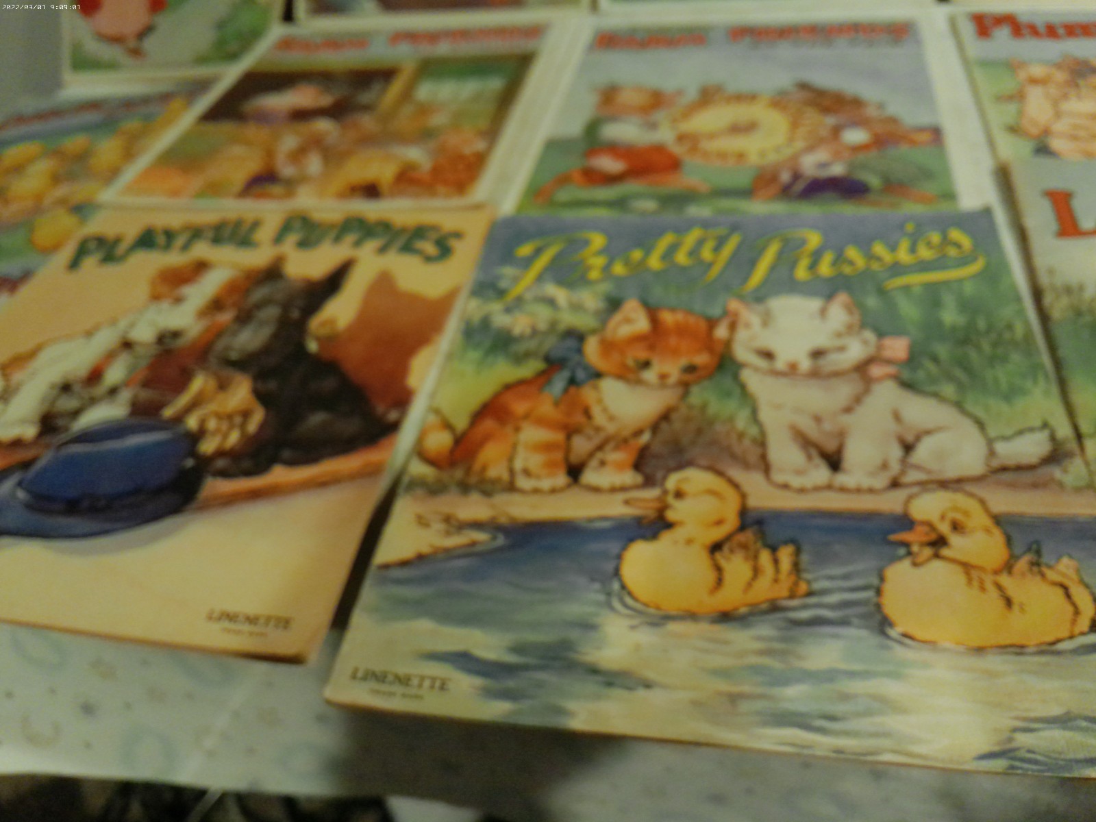 Linenette Sam Gabriel kids book WWII era Nursery Rhymes Farm Friends lot 17