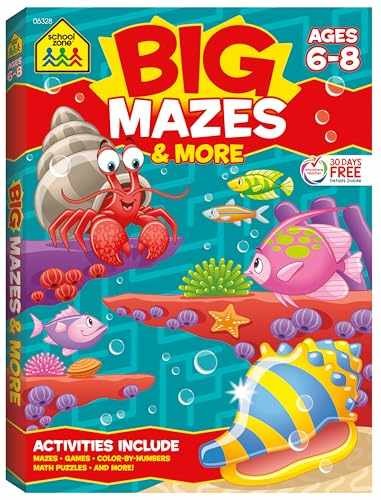 School Zone Big Mazes & More – Workbook, by School Zone; Joan – Very Good h