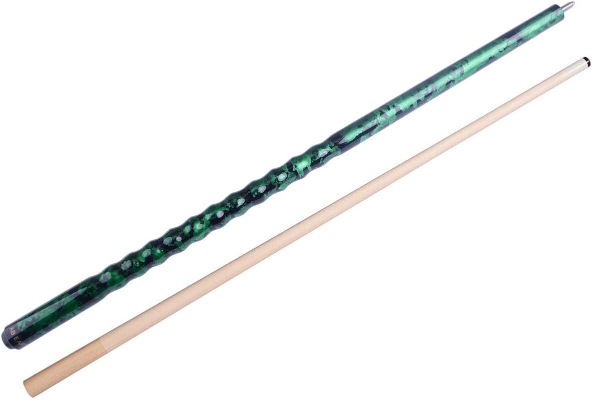 58&Prime; Pool Cue/Pool Stick Ergonomic Design Hardwood Canadian Maple 20oz, Green