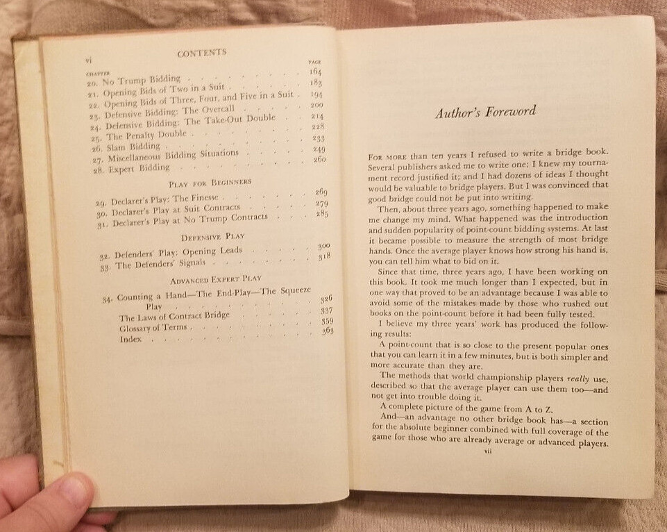 HC BOOK: 1953 CRAWFORD&rsquo;S CONTRACT BRIDGE Vintage Card Playing Hardcover