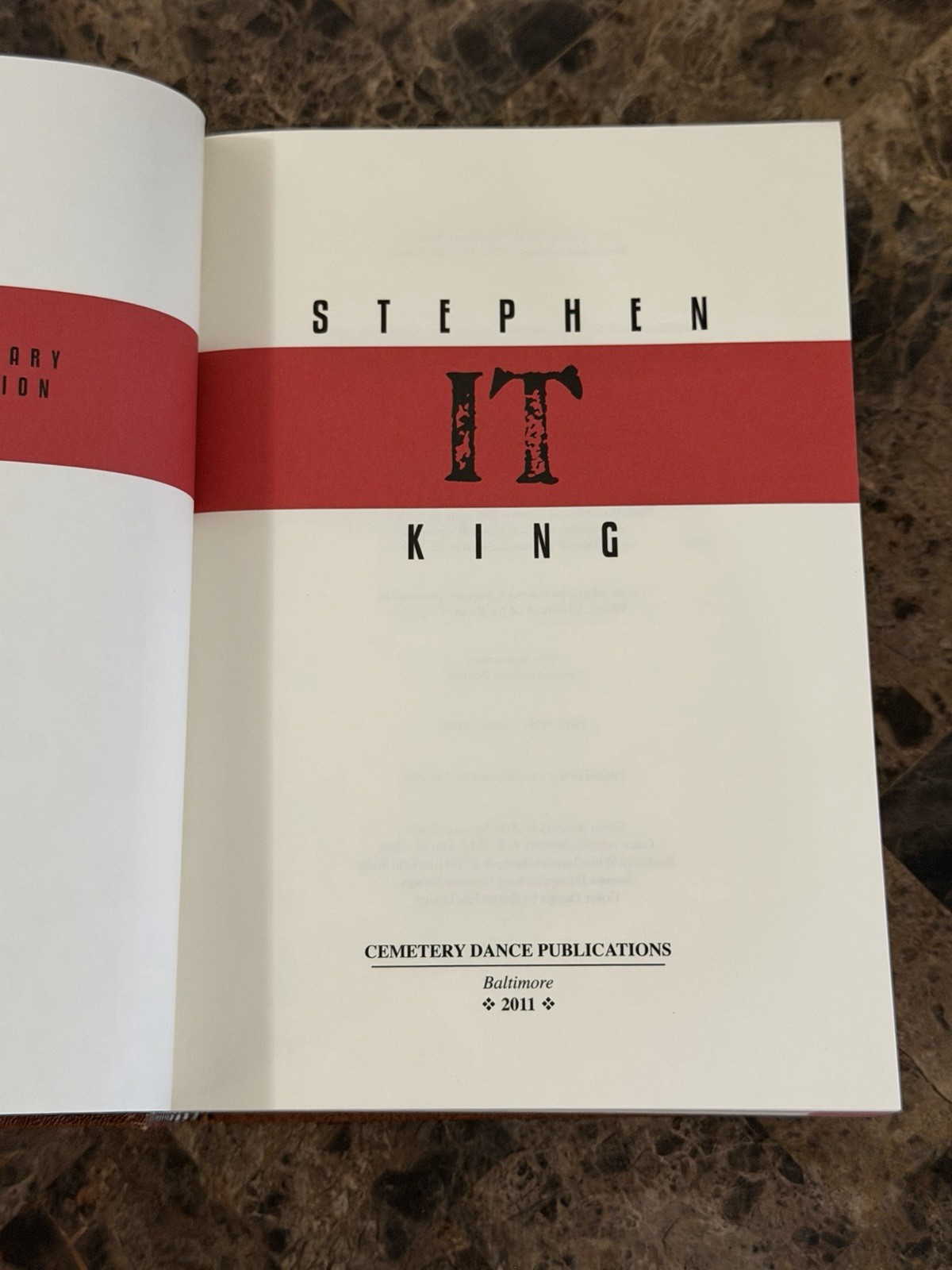 Stephen King IT Cemetery Dance 25th Anniversary Special Gift Edition Hardcover