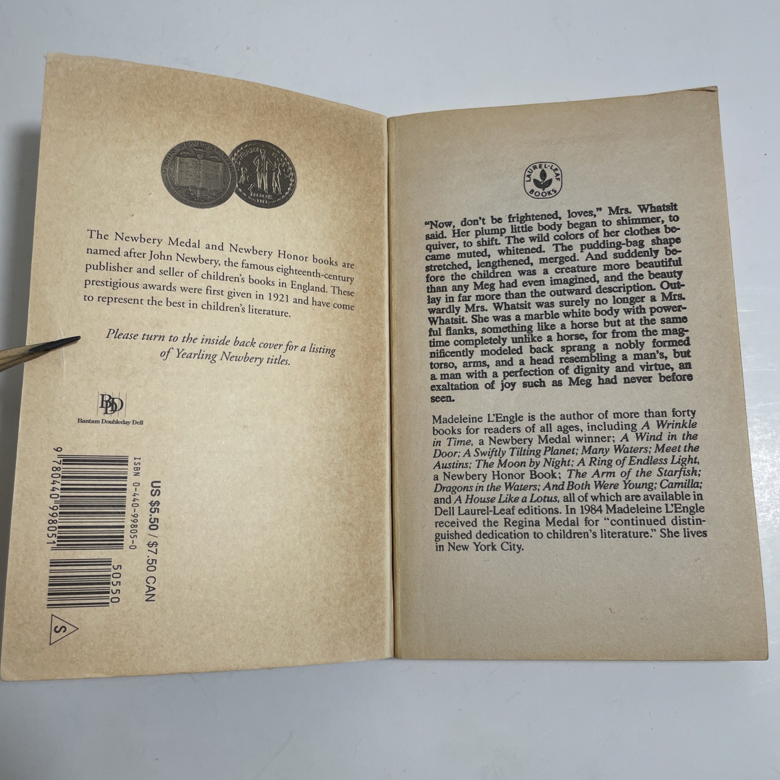 VTG Wrinkle in Time paperback by Madeleine L&rsquo;Engle 1976
