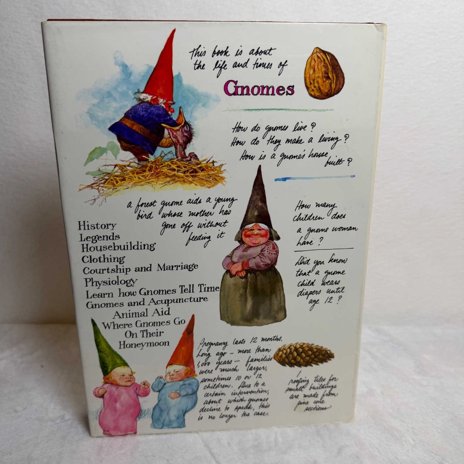 Gnomes by Wil Huygen & Rien Poortvliet 1977 Hardcover Illustrated Dust Jacket