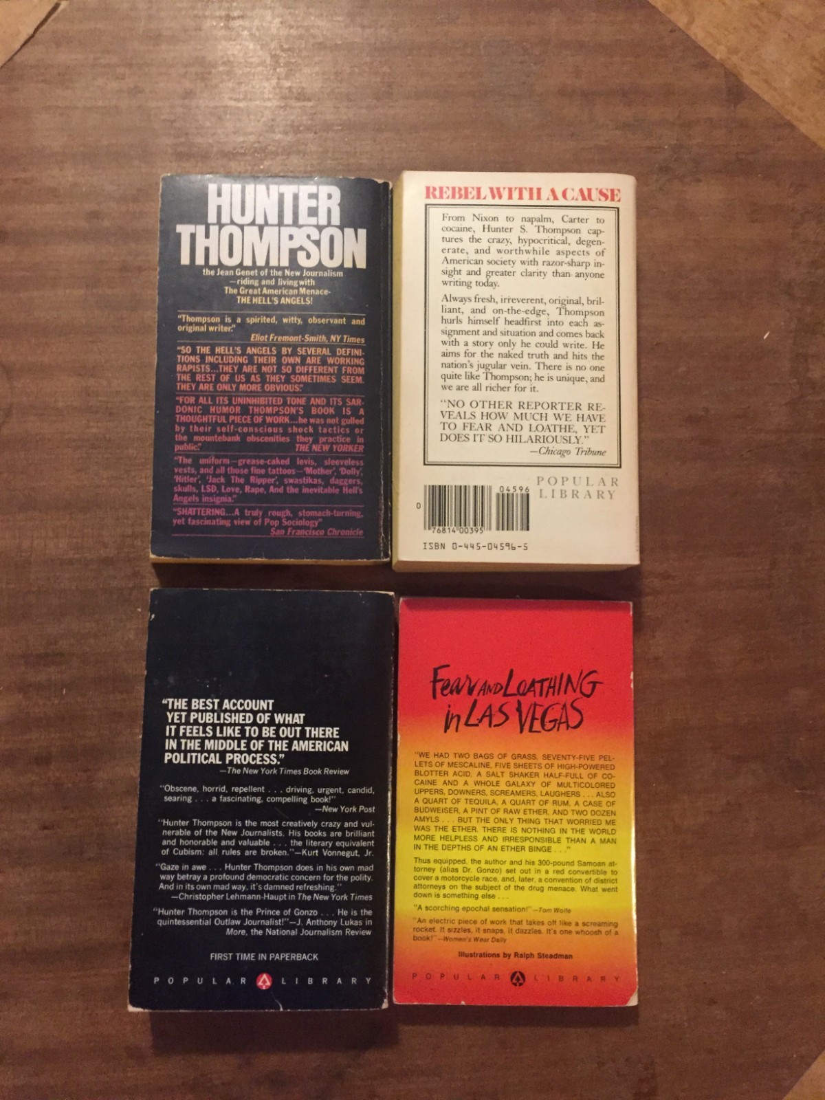 HUNTER S. THOMPSON Paperback Book Lot x4 1970&rsquo;s See Description