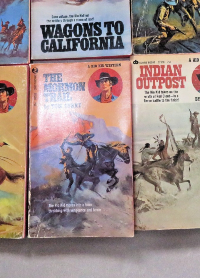 (Lot 285) 8 Western Titles by Tom Curry, vintage