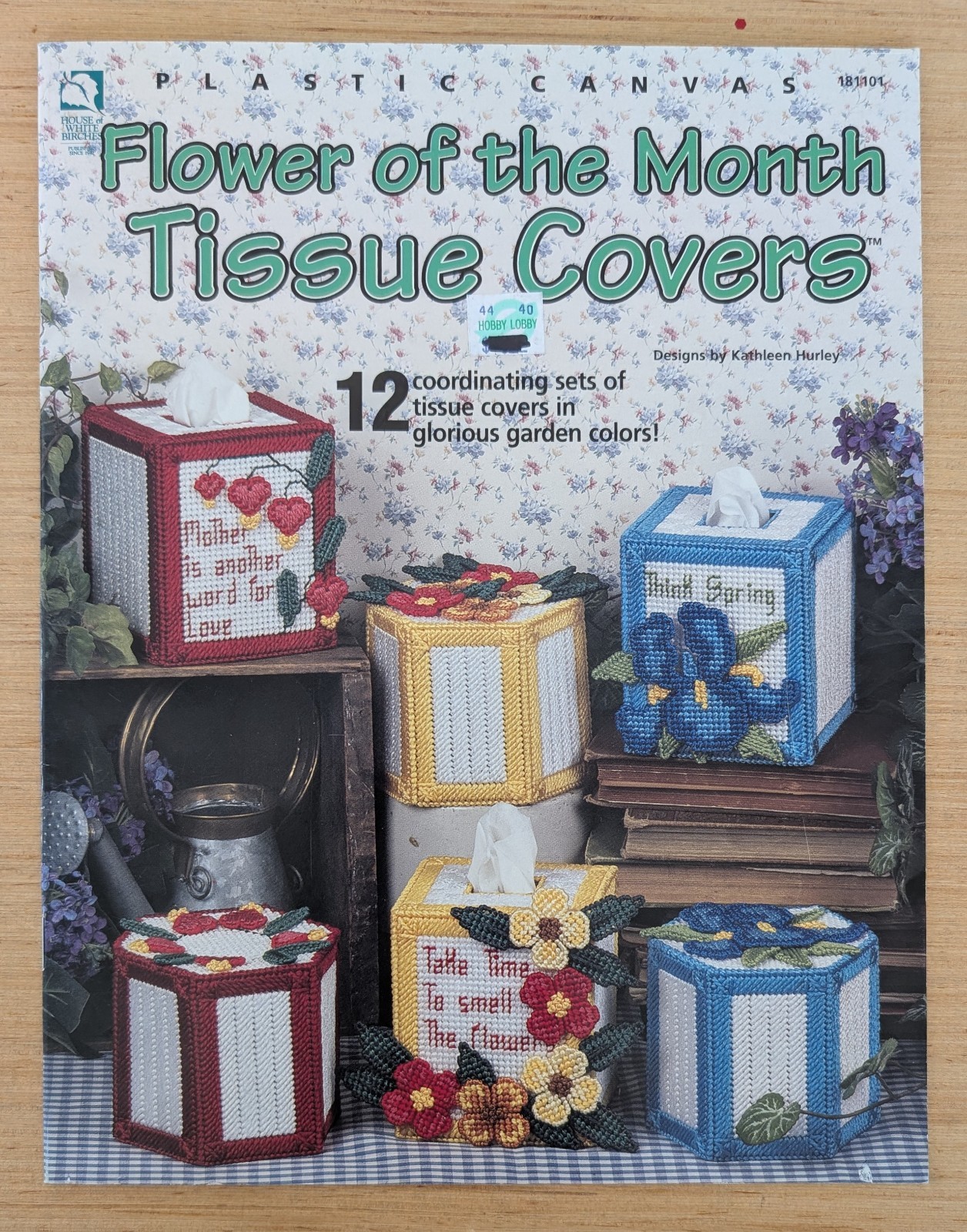 Flower of the Month Tissue Covers Plastic Canvas Booklet by Kathleen Hurley