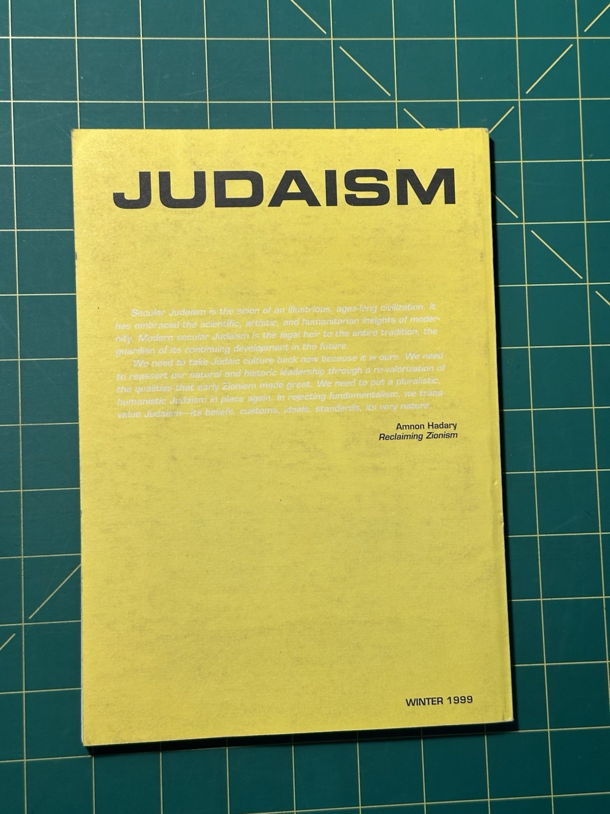 Judaism Issue 189 Vol 48 No 1 Winter 1999