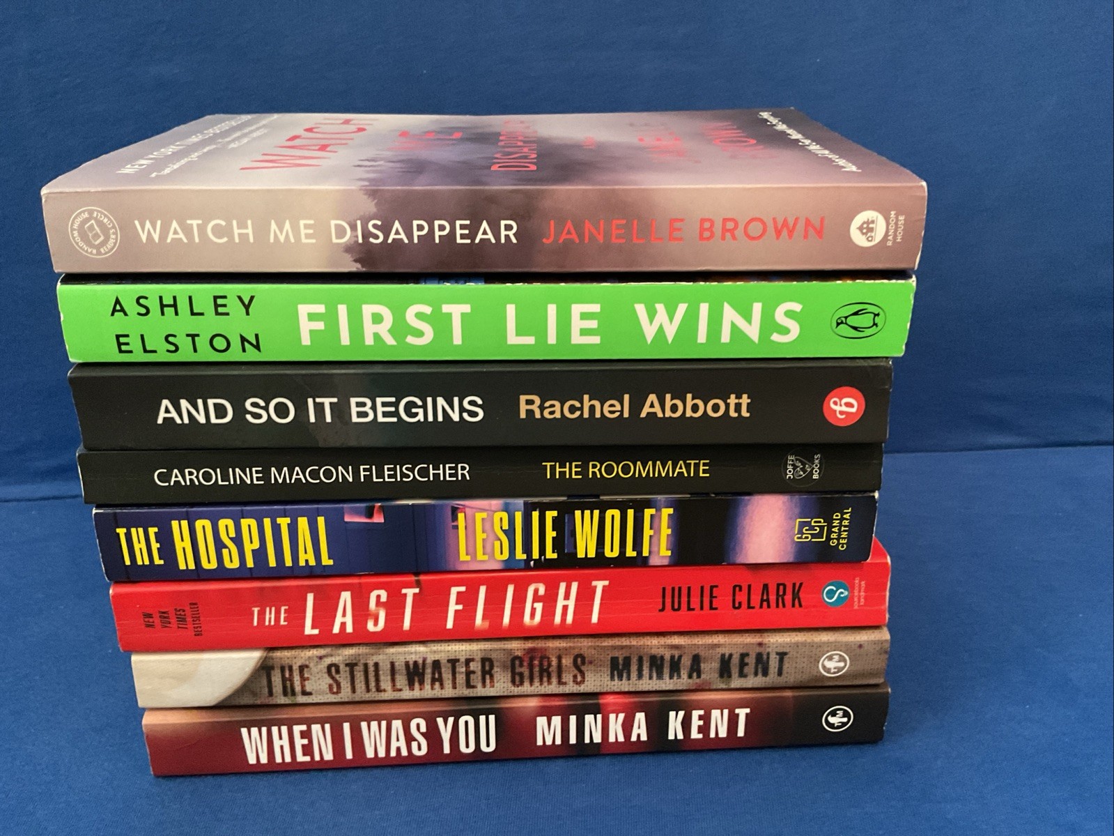 Lot of 8 – Suspense, PB by Minka Kent, Janelle Brown, Rachel Abbot & Others