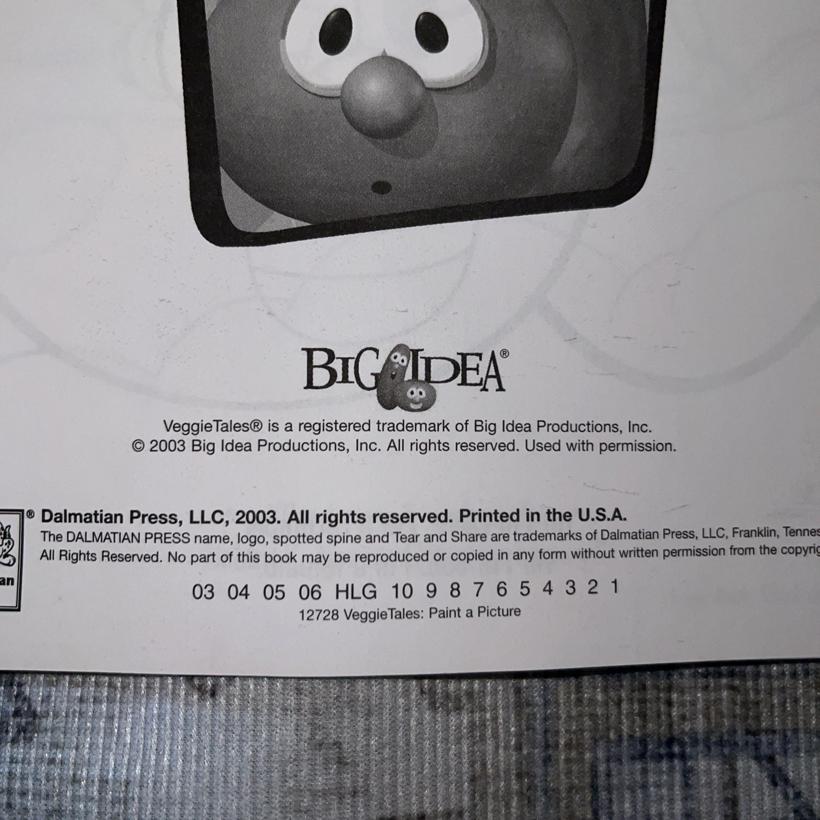 PAINT BOX BOOK TO COLOR (BIG IDEA&rsquo;S VEGGIE TALES SERIES) By Dalmatian Press