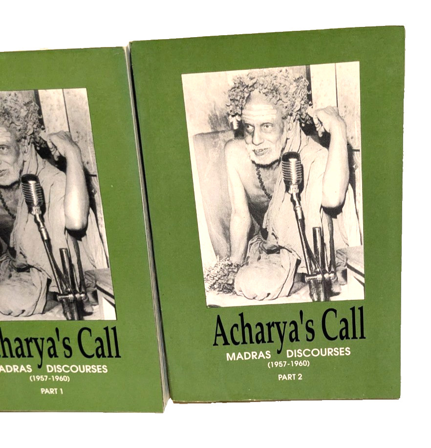 Acharya&rsquo;s Call Madras Discourses Book Set Second Edition 1995 Part 1 & 2 Aiyer