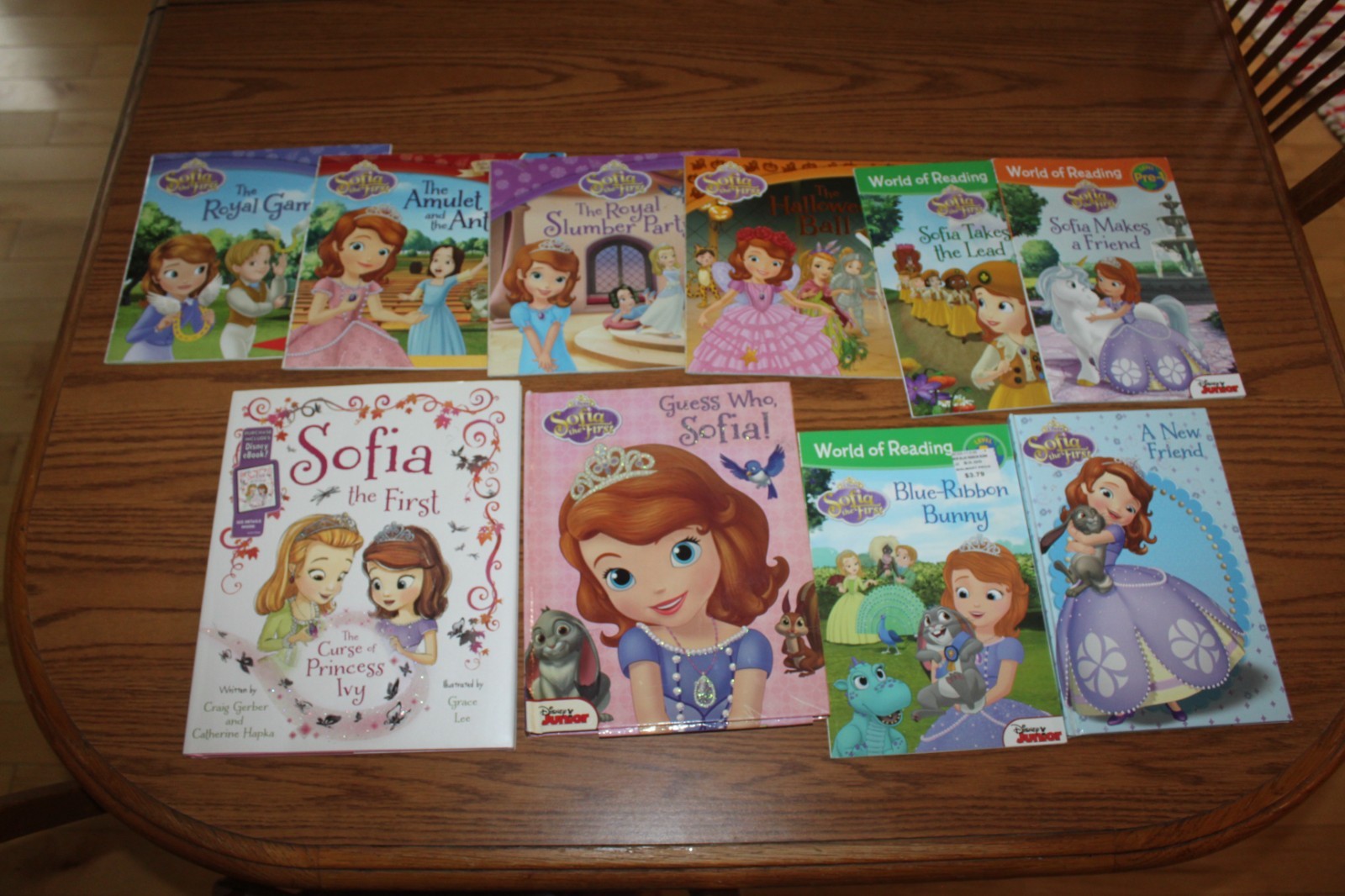 9 Disney Sofia the First Readers Picture Books Lot Friend Guess Who Games