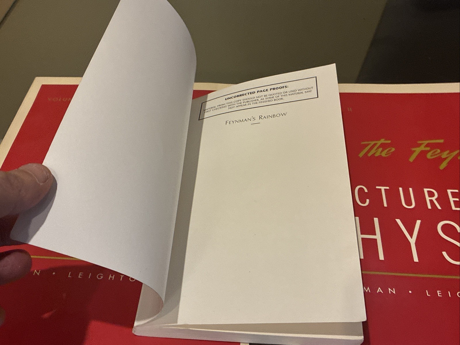 The Feynman Lectures On Physics SET Volumes 1 & 2 PLUS Feynman’s Rainbow *NICE*