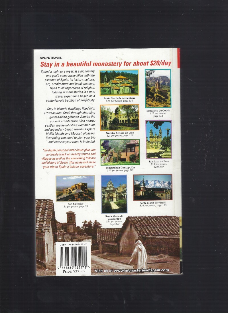 Lodging in Spain&rsquo;s Monasteries Like New Softcover Book of 480 pages