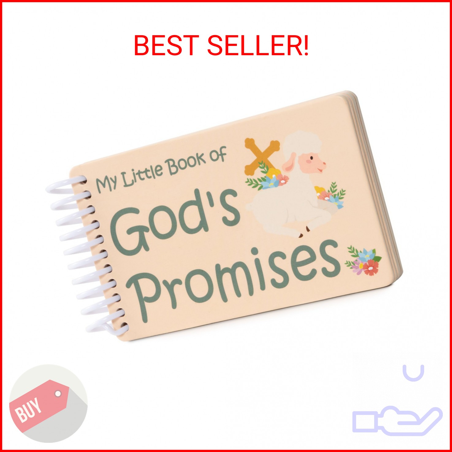God&rsquo;s Promises Book 5×3×0.5 in – Baptism Gifts Idea for Boys Girls Baby Kid Gods