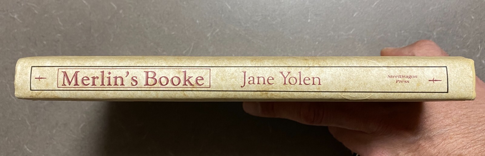Merlin&rsquo;s Booke by Jane Yolen, Signed, 1st HB, SteelDragon Press, 1986, GD