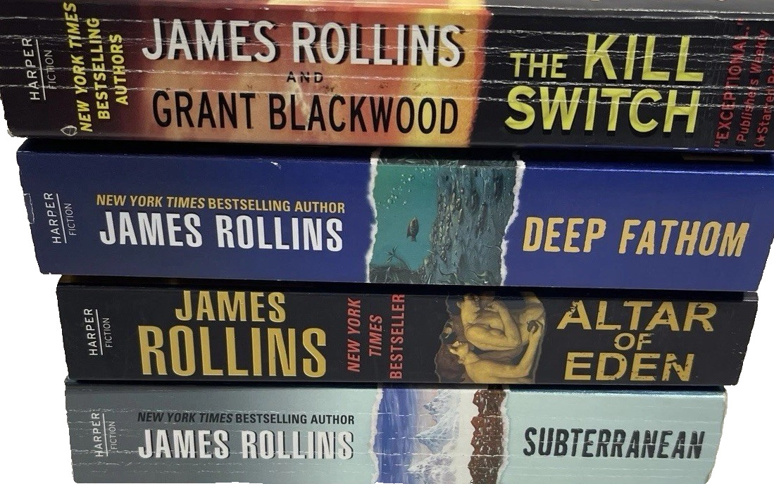 Book Pre-used Lot of 4:The Kill Switch, Deep Fathom, Subterranean, Altar Of Eden
