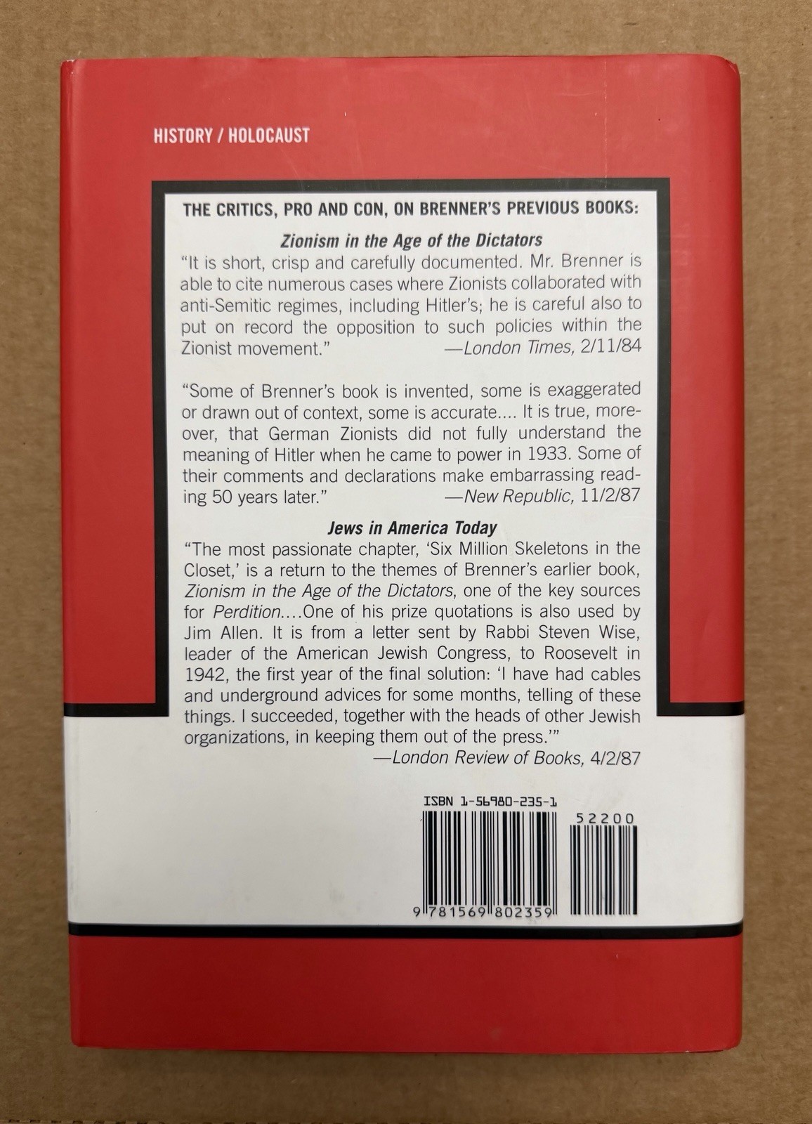 51 Documents: Zionist Collaboration with the Nazis Lenni Brenner HB/DJ 1/1 2002
