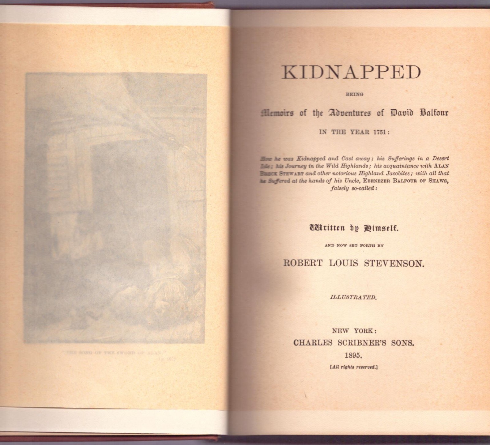 Robert Louis Stevenson « KIDNAPPED » (1895) Charles Scribner&rsquo;s Sons