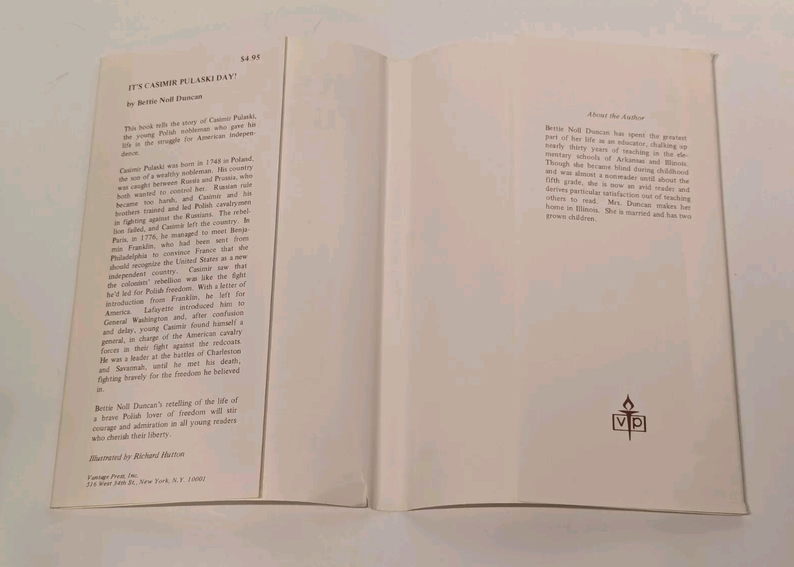 It&rsquo;s Casimir Pulaski Day – Bettie Noll Duncan SIGNED 1979 Hardcover 1st Edition