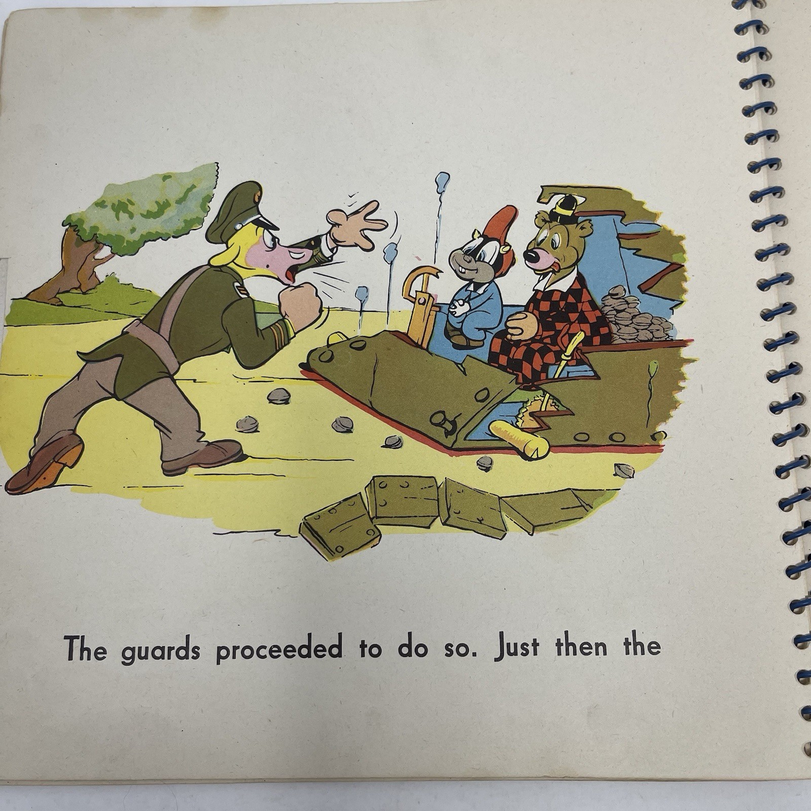Benny Beaver and Fuzzy Bear Animated Novelty Book 1945 Complete Clean