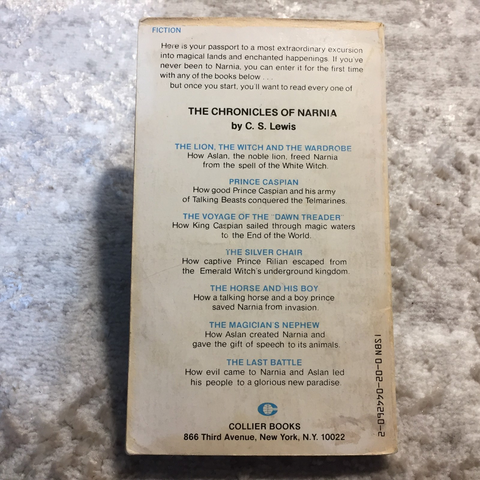 The Voyage Of The Dawn Treader C S Lewis 1970 Collier Books Narnian Adventure