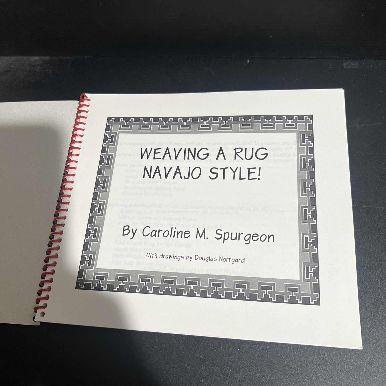 1st Weaving A Rug Navajo Style Caroline M. Spurgeon SB 2004 Native American