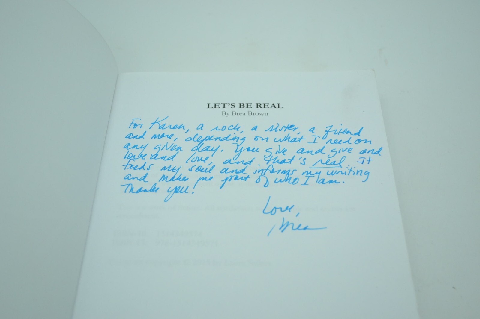 The Nurse Nate Trilogy: Let&rsquo;s Be Real, Paperback, 2015, SIGNED by Brea Brown