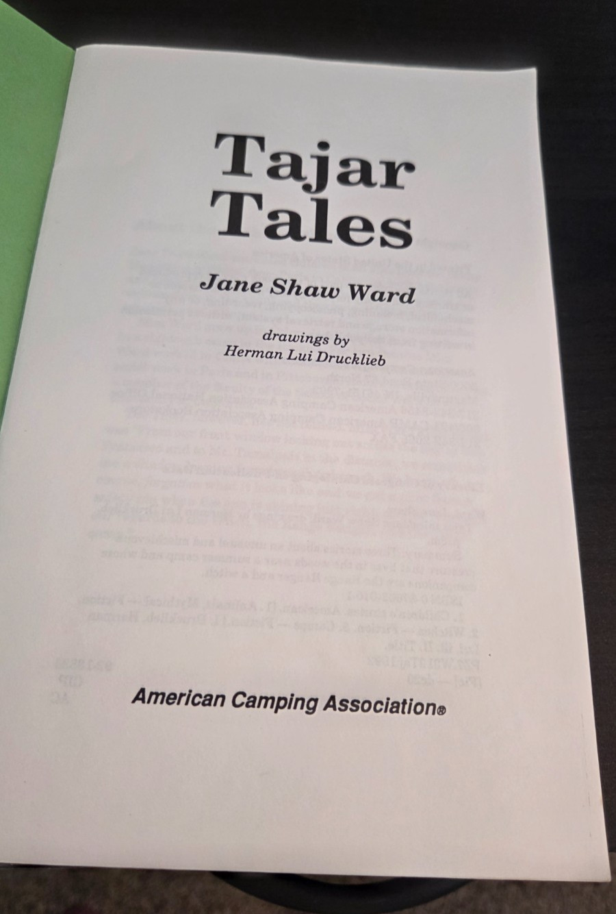 Tajar Tales by Jane Shaw Ward softcover