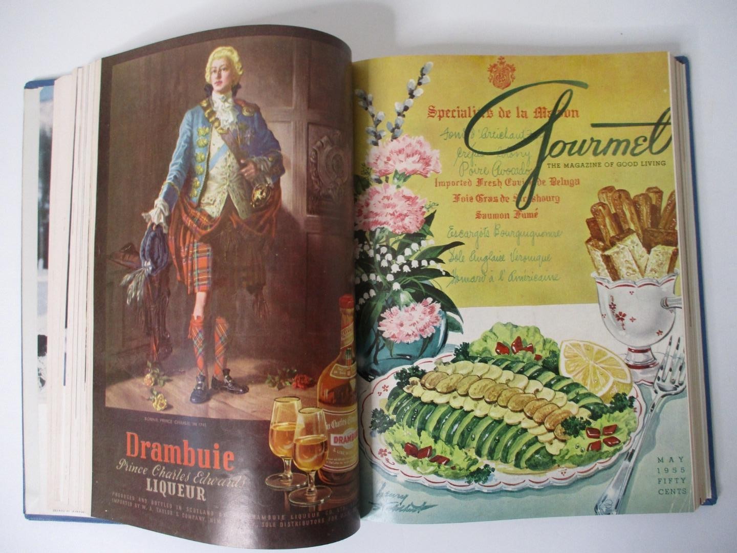 GOURMET, The Magazine of Good Living; Vol. 15 – 1955 – 12 Issues in a Hardcover
