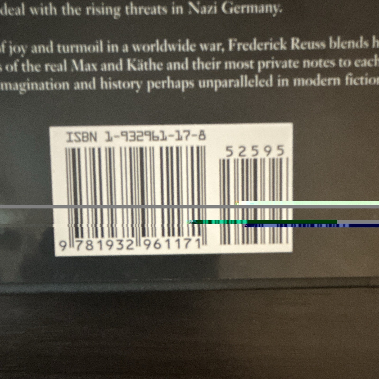 Mohr by Frederick Reuss, Hardcover Novel, 2007, Literary Fiction, Jewish