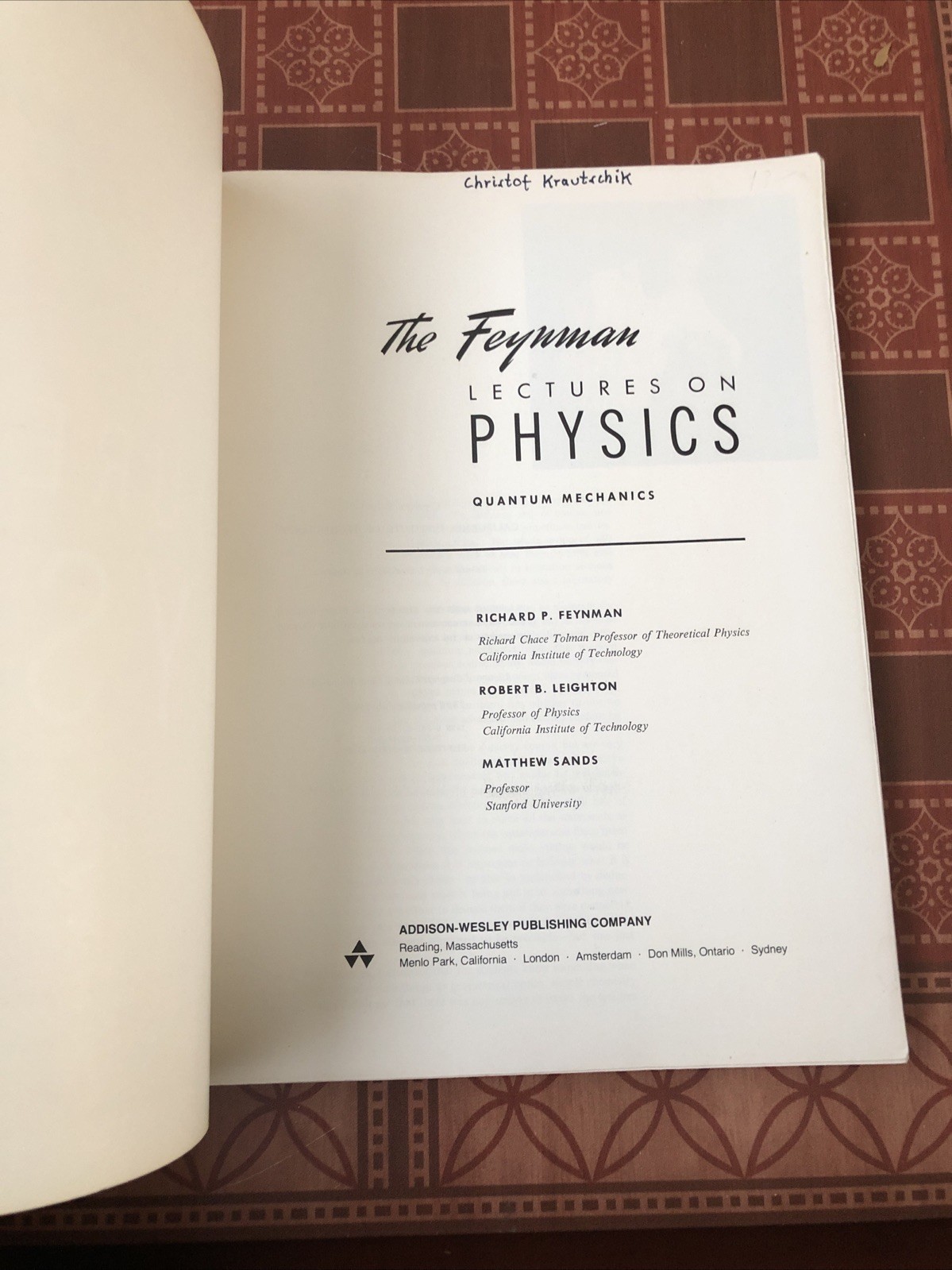 Vintage Vol1,2,3 The Feynman Lectures On Physics Paperback 1977/66