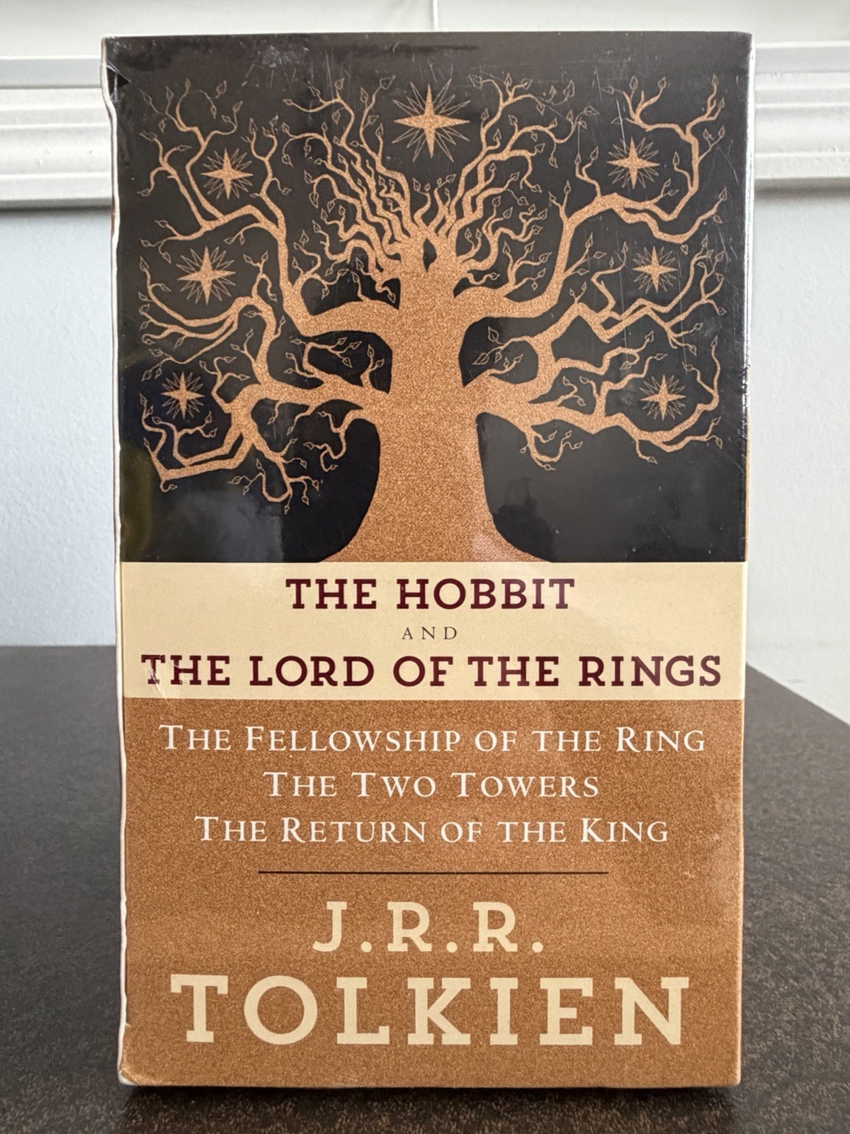 J.R.R. TOLKIEN 4 BOOK BOXED SET THE HOBBIT AND THE LORD OF RINGS LOTR DEL REY 🆕