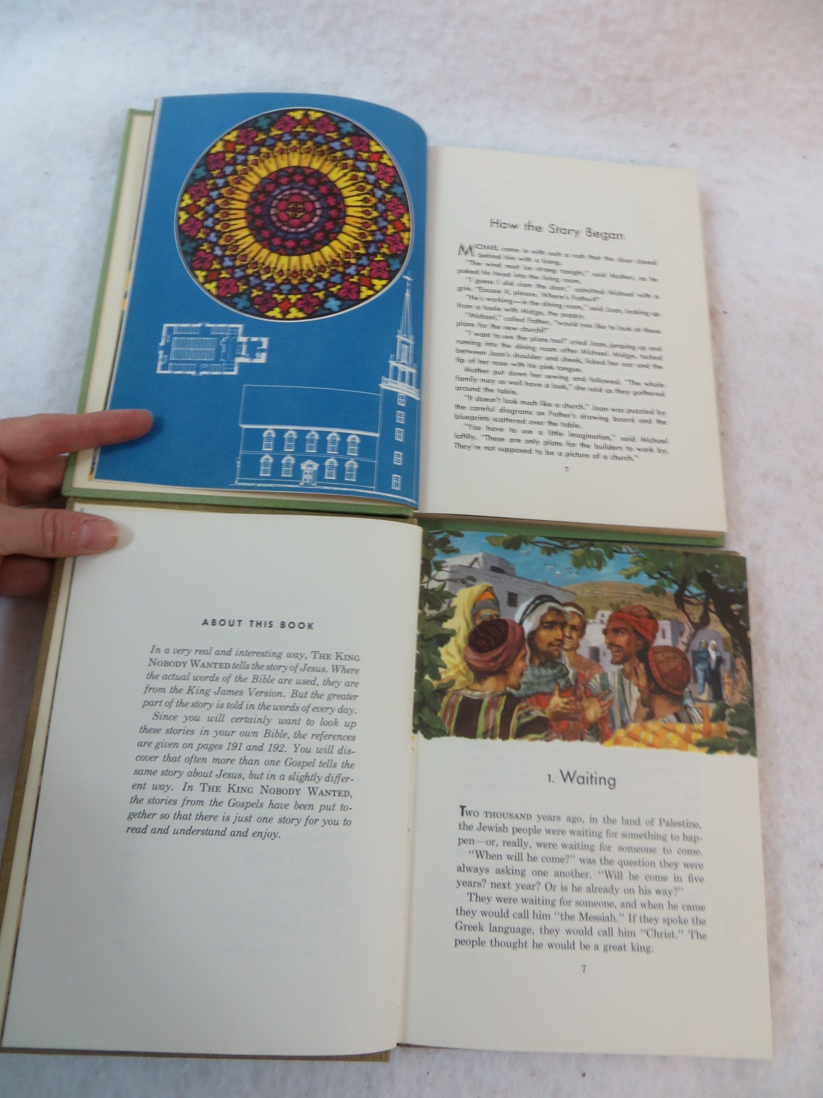 Lot of 4 THE WESTMINSTER PRESS ILLUSTRATED CHILDREN&rsquo;S RELIGIOUS BOOKS c1949