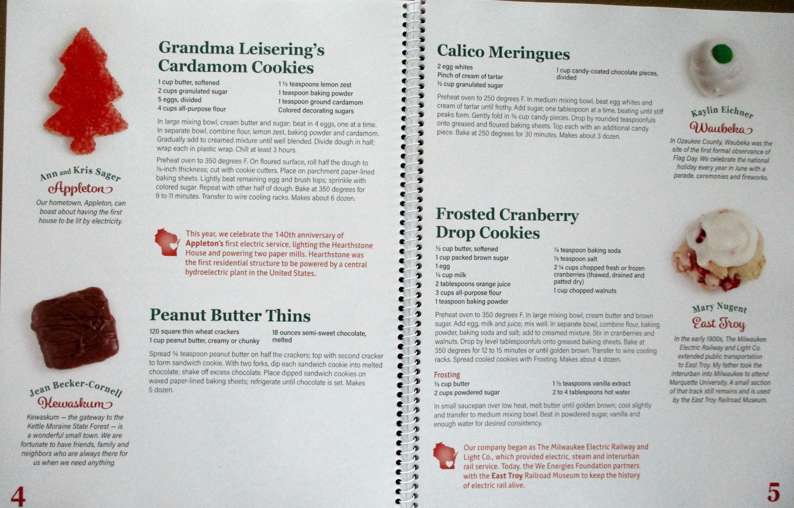 2022 WE ENERGIES CHRISTMAS COOKIE BOOK-HOMETOWN FAVORITES-Wisconsin Electric Co.