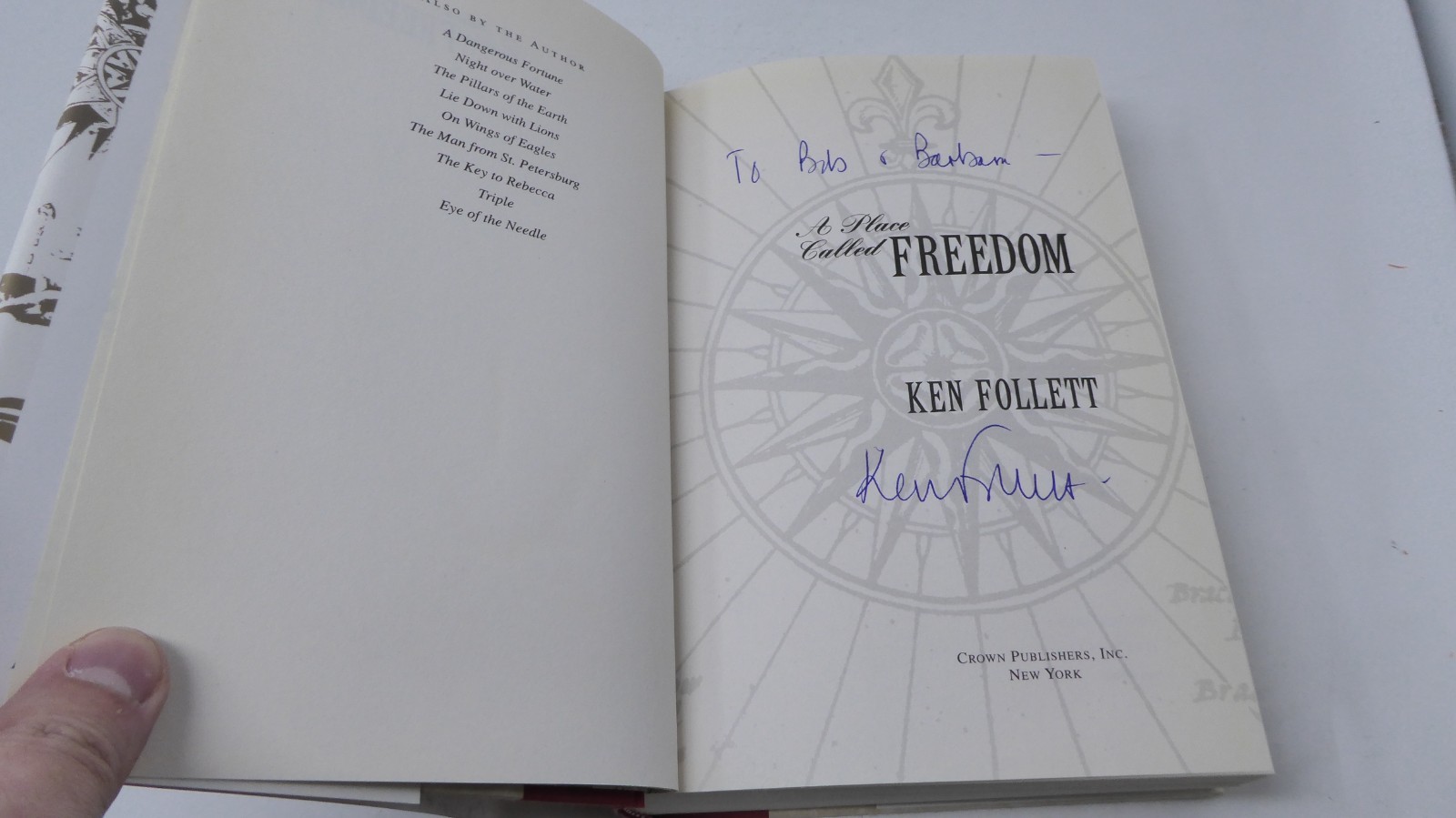 *SIGNED* A Place Called Freedom by Ken Follet (Hardcover, 1995)