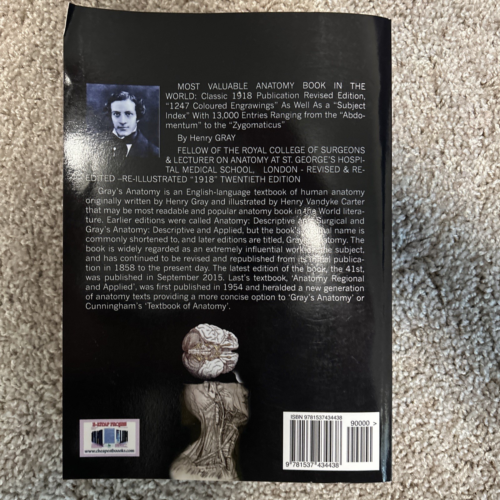 Gray&rsquo;s Anatomy: Illustrated with 1247 Colored Well Drawing Engrawings by Gray