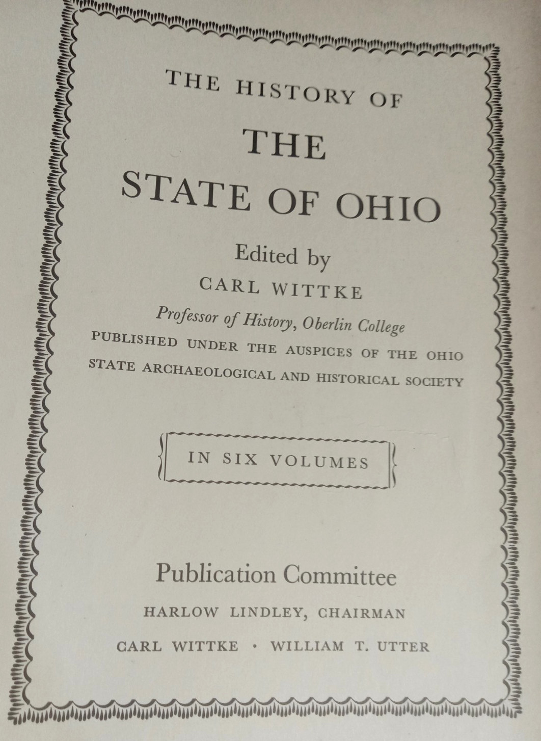 CIVIL WAR History of the State of Ohio 6 Volume IV Harlow Lindley HRDV