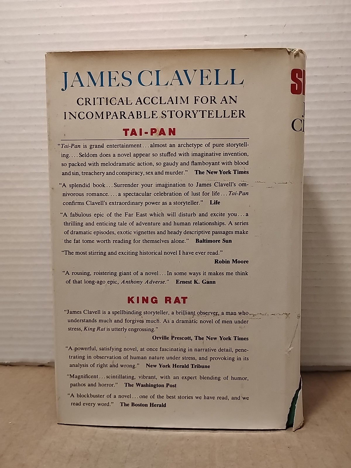 SHOGUN by JAMES CLAVELL – 1975 – 1st Edition 16th Printing Hardcover w/ DJ