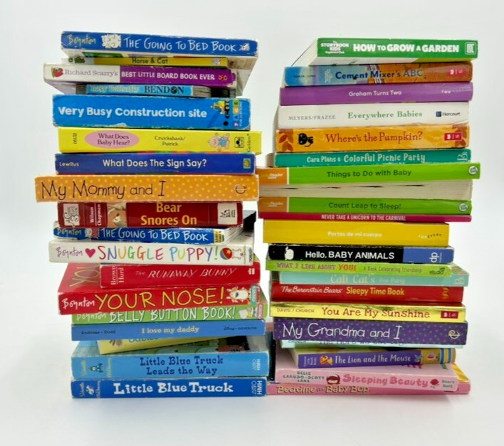 Lot of 100 – Board Books for Children&rsquo;s/ Toddler Babies/Preschool/Daycare
