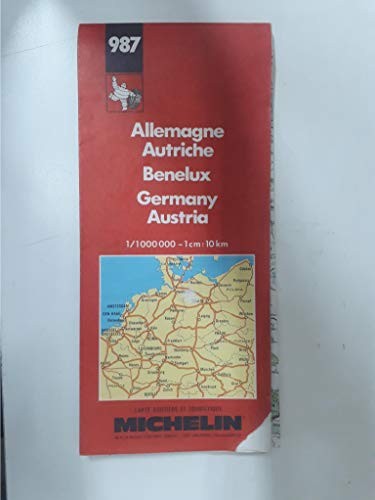 Benelux, Germany, Austria 1/1000, 000-1cm: 10 km (Miche… by Michelin Sheet map