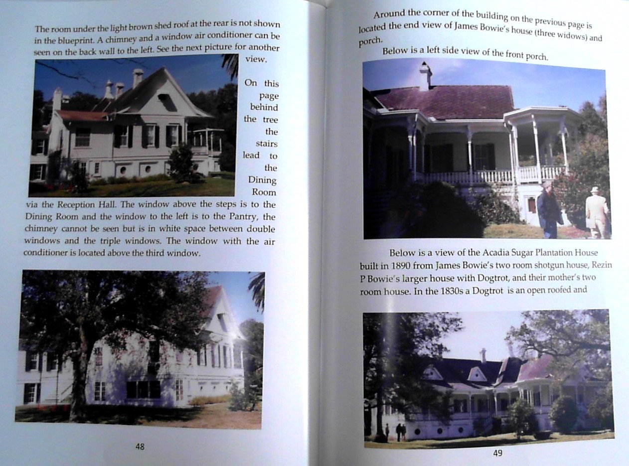 2 in 1 Books on Jim Bowie Edwin Forrest Knife & Acadia Plantation Bowie&rsquo;s Home