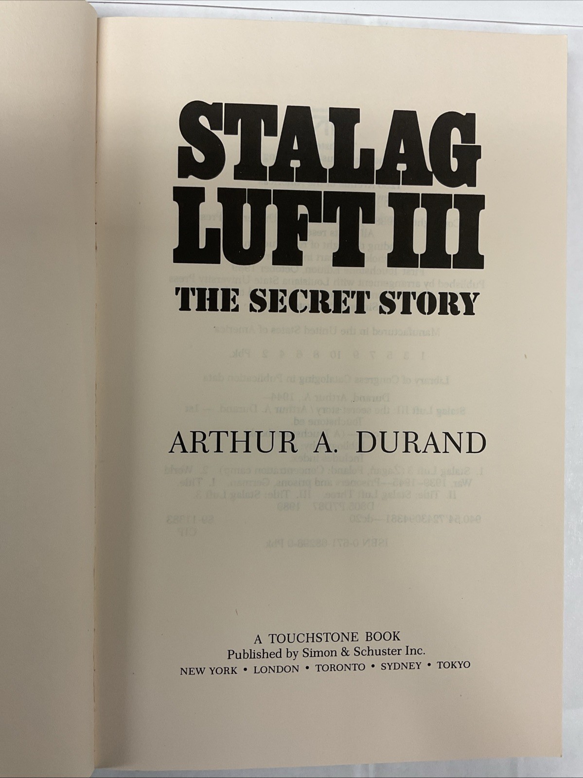 Stalag Luft III: The Secret Story (Touchstone Book) by Arthur Durand (1989, Pbk)