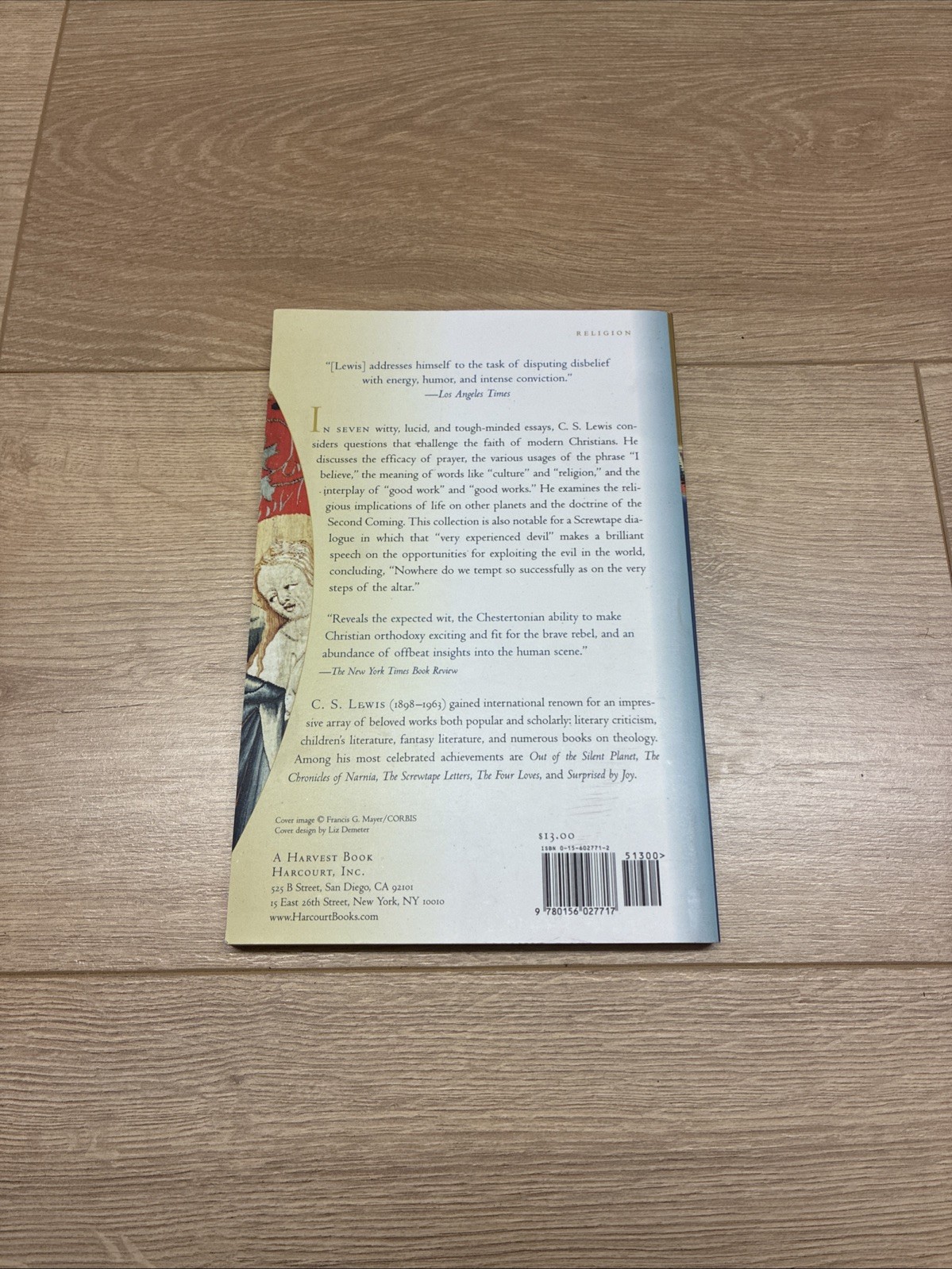 The World&rsquo;s Last Night: And Other Essays by C. S. Lewis – VERY GOOD CONDITION