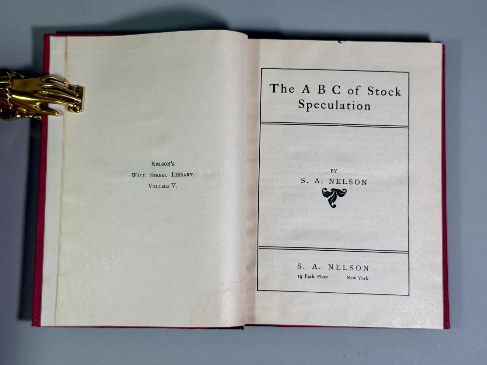 ABC of Wall Street, 1900. Nelson, 1st Edition, Deluxe Binding, Wall Street